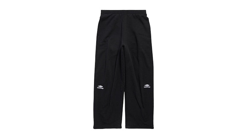 Balenciaga 3B Sports Icon Fleece Sweatpants Washed Black