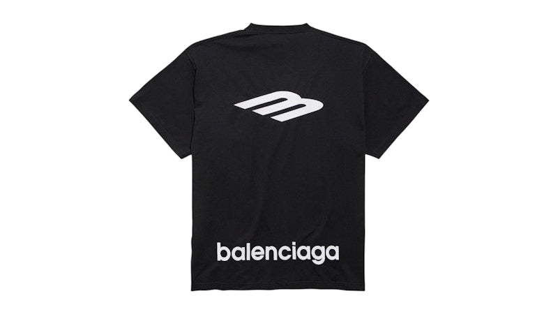Balenciaga 3B Sports Icon Oversized T-Shirt Black/White
