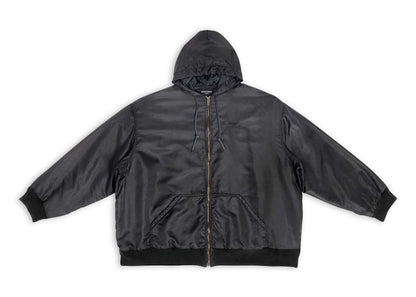 Balenciaga 3B Sports Icon Padded Zip-Up Hoodie Black