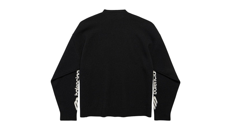 Balenciaga 3B Sports Icon Ski Crewneck Black/White