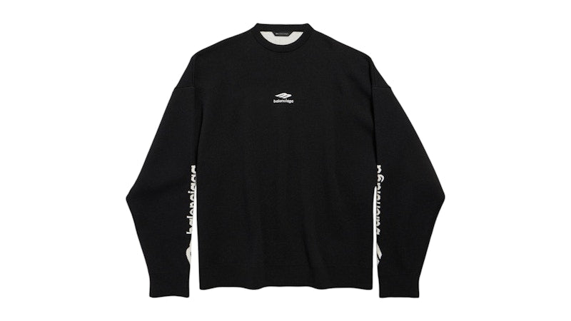 Balenciaga 3B Sports Icon Ski Crewneck Black/White