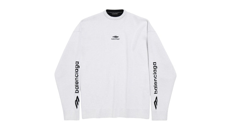 Balenciaga 3B Sports Icon Ski Crewneck White/Black