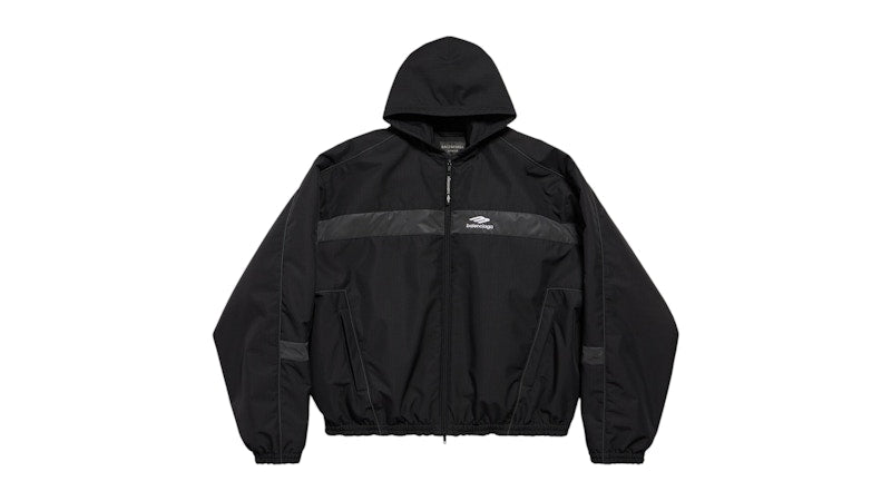 Balenciaga 3B Sports Icon Ski Tracksuit Parka Black