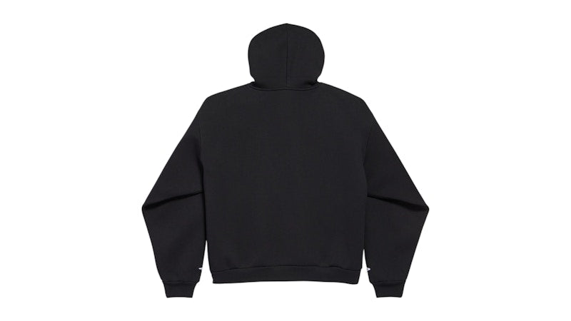 Balenciaga 3B Sports Icon Zip-Up Hoodie Black/White