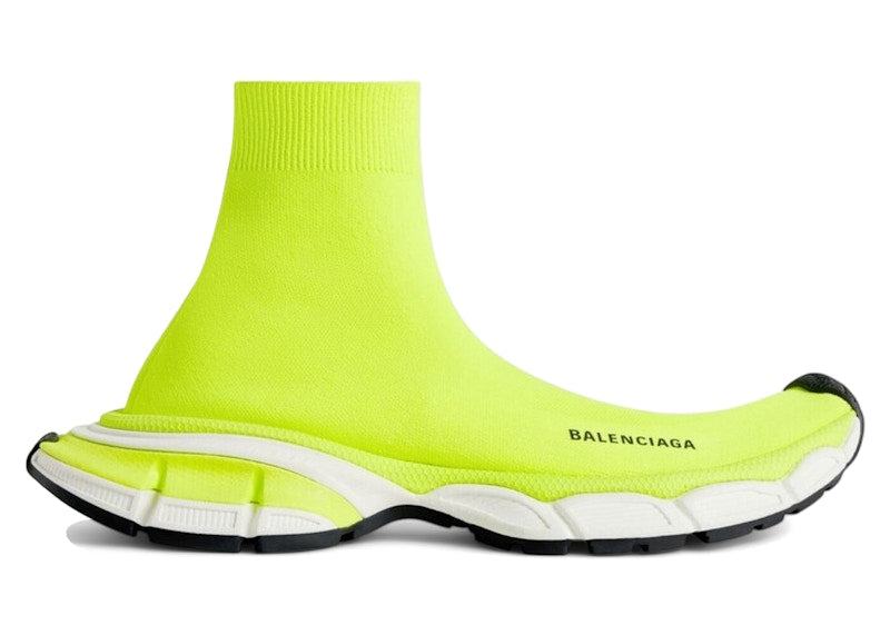 Balenciaga 3XL Sock Recycled Knit Sneaker Fluo Yellow