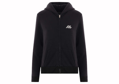 Balenciaga Activewear Jersey Full-Zip Hoodie Black