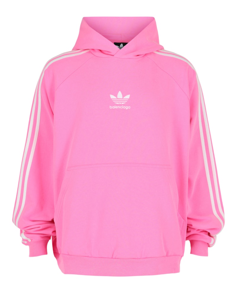 Balenciaga Adidas Large Fit Hoodie Neon Pink/White