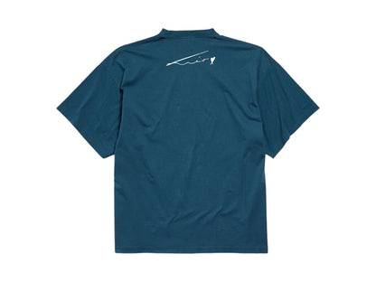 Balenciaga Ambassador Fanclub Series - PP Krit Oversized T-shirt Dark Blue