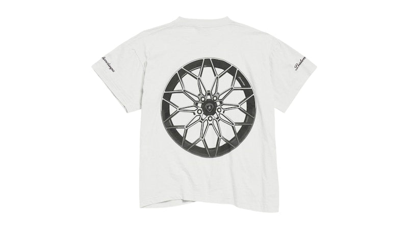 Balenciaga Automobil Lamborghini Boxing T-shirt Dirty White