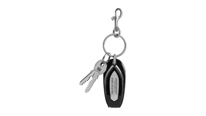 Balenciaga Automobil Lamborghini Car Charm Keyring Silver/Black