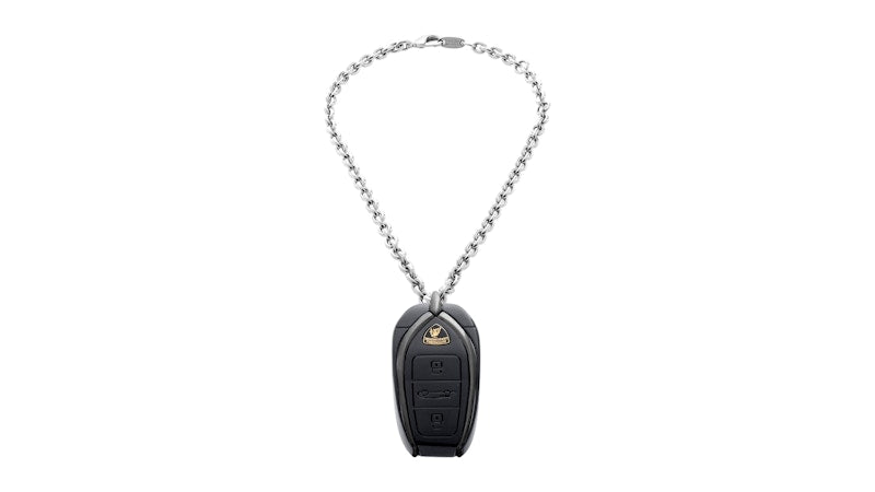Balenciaga Automobil Lamborghini Car Key Necklace Jewlery Silver/Black