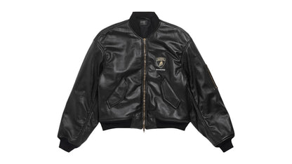 Balenciaga Automobil Lamborghini Oversized Bomber Jacket Black