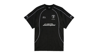 Balenciaga Automobil Lamborghini Oversized Soccer T-shirt Black