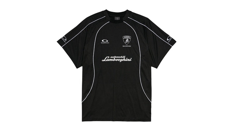 Balenciaga Automobil Lamborghini Oversized Soccer T-shirt Black