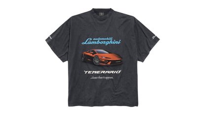 Balenciaga Automobil Lamborghini Oversized T-shirt Faded