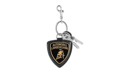Balenciaga Automobil Lamborghini Shield Charm In Black Keychain Black