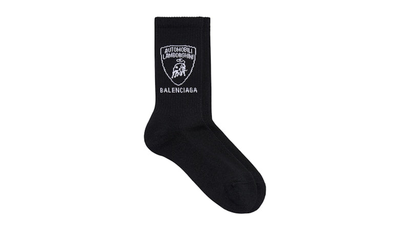 Balenciaga Automobil Lamborghini Socks Black/White