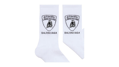 Balenciaga Automobil Lamborghini Socks White/Black