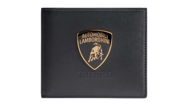 Balenciaga Automobil Lamborghini Square Folded Wallet Black