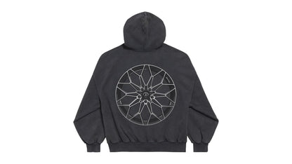 Balenciaga Automobil Lamborghini Zip-Up Small Fit Hoodie Faded
