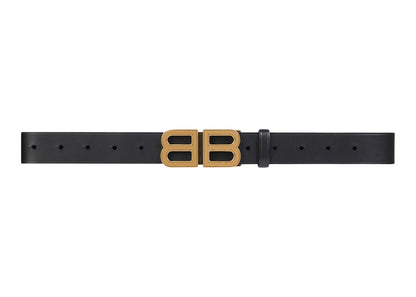 Balenciaga BB Hourglass Belt Medium Black/Aged Gold