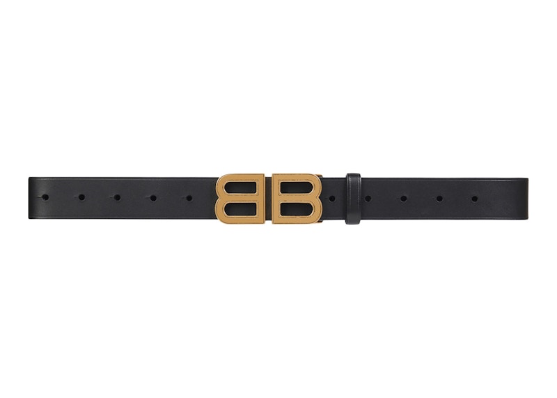 Balenciaga BB Hourglass Belt Medium Black/Aged Gold