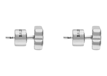 Balenciaga BB Icon Earrings Antique Silver
