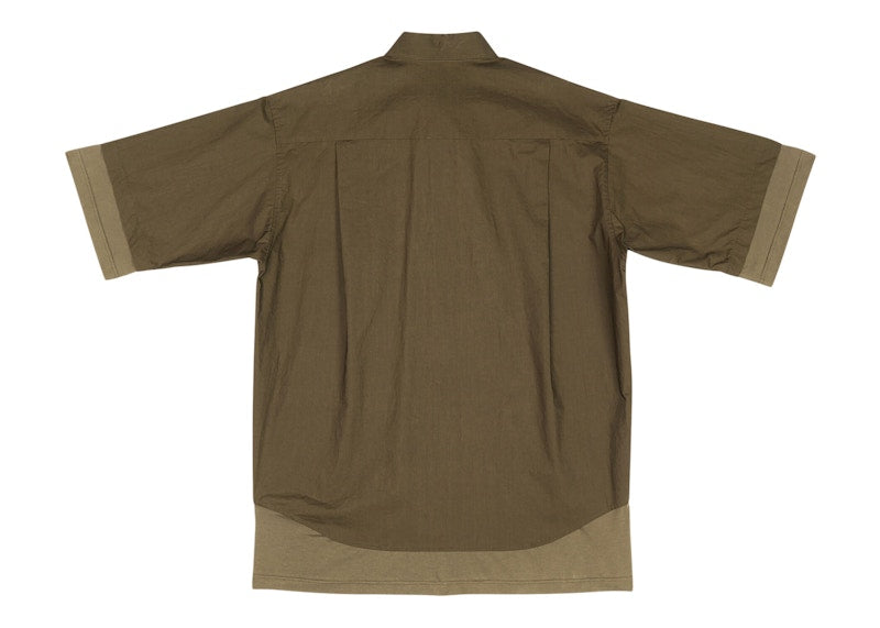 Balenciaga BB Icon Layered Short-sleeve Large Fit Shirt Dark Green