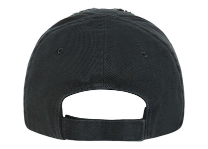 Balenciaga BB Laser Destroyed Velcro Tab Cap Black/White