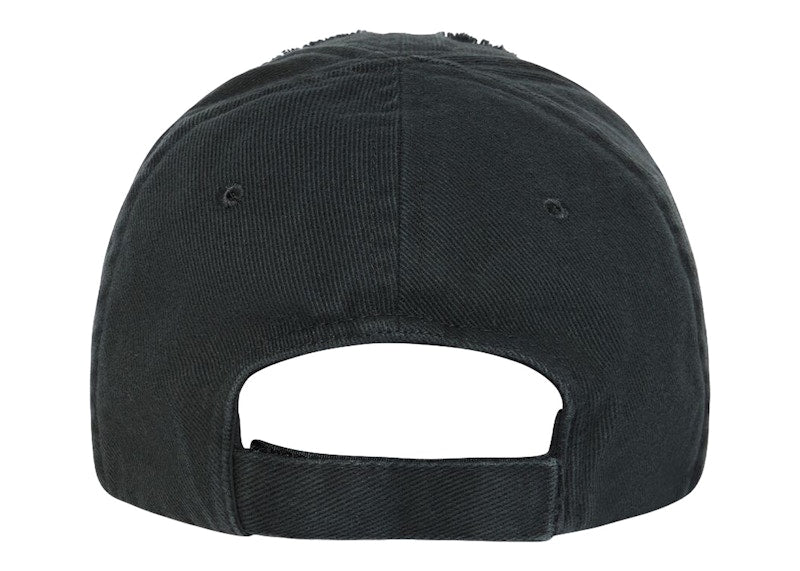 Balenciaga BB Laser Destroyed Velcro Tab Cap Black/White