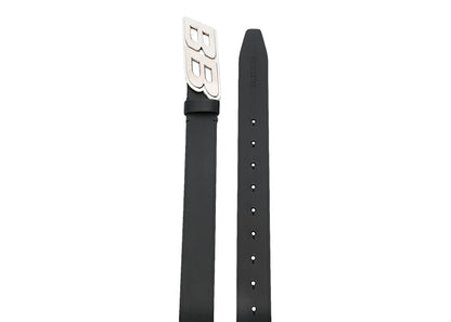 Balenciaga BB Logo Buckle Belt Black/Silver-tone