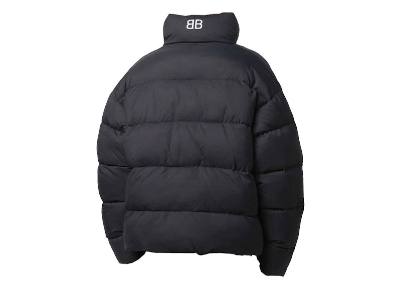 Balenciaga BB Logo Down Jacket Black/White