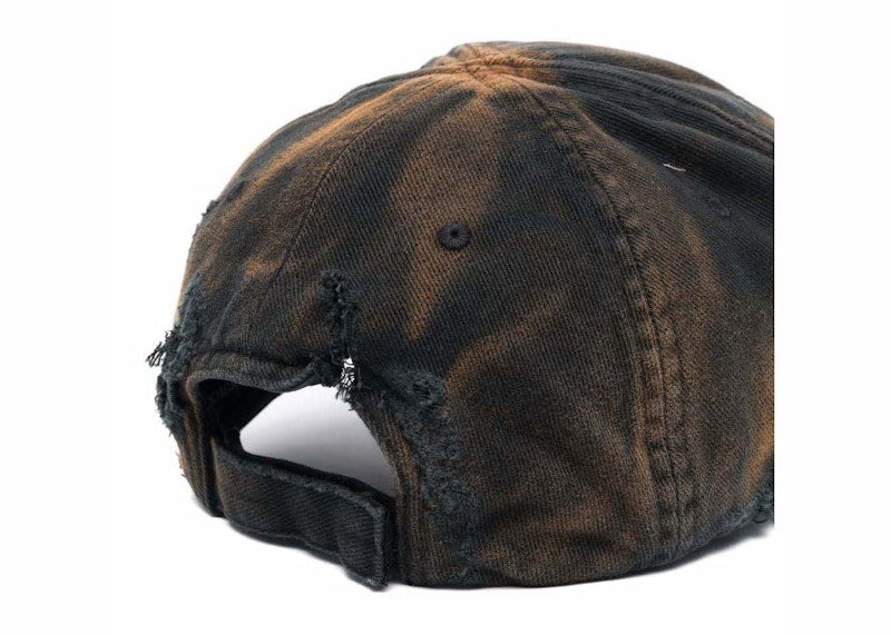 Balenciaga BB Mode Destroyed Piercing Baseball Cap Brown