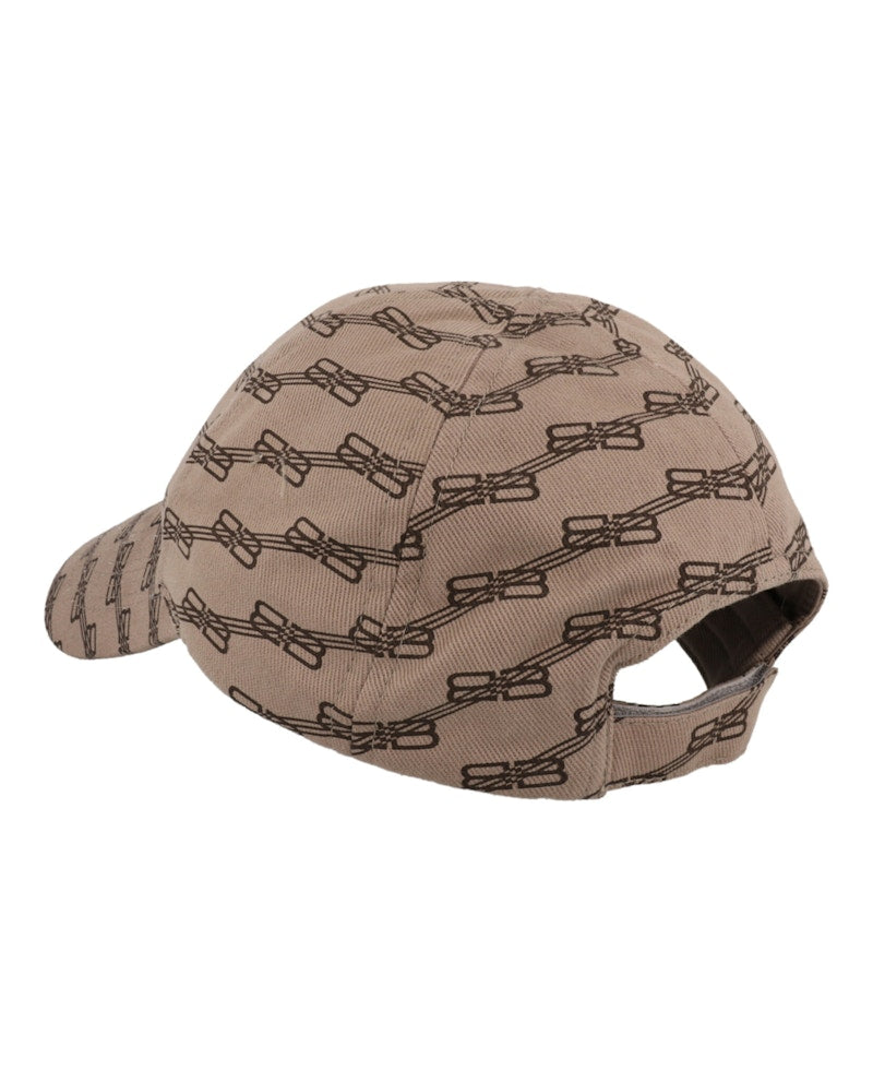 Balenciaga BB Monogram Baseball Cap Beige