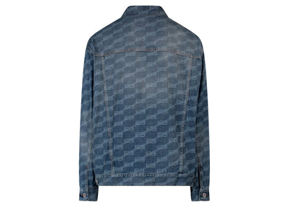 Balenciaga BB Monogram Denim Jacket Blue