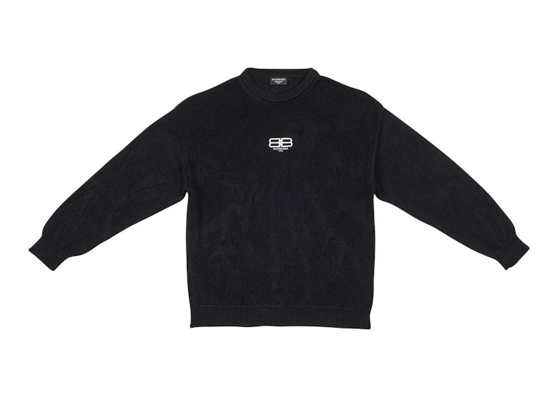 Balenciaga BB Paris Icon Large Fit Sweater Black/White