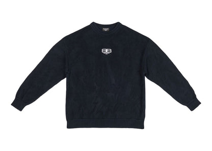 Balenciaga BB Paris Icon Large Fit Sweater Navy/White