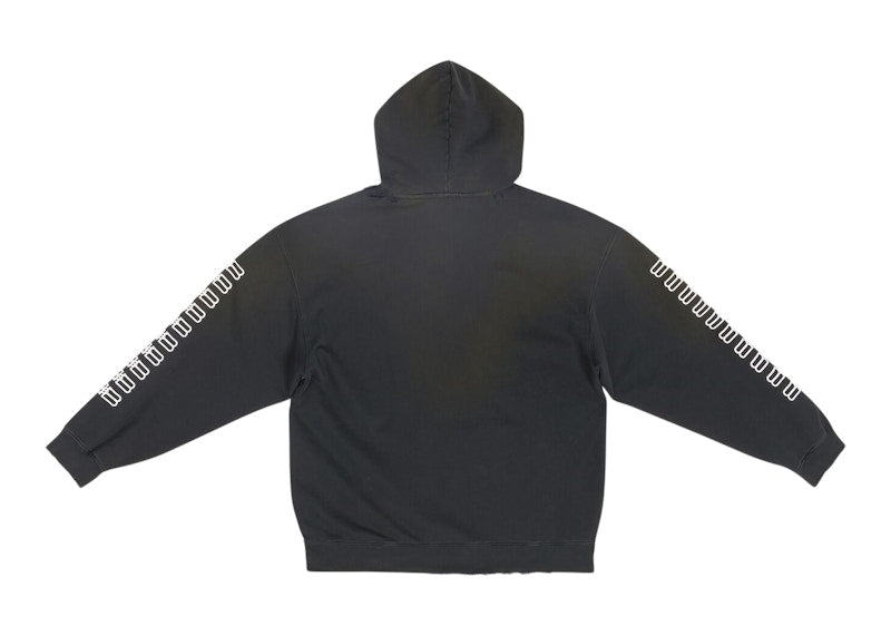 Balenciaga BB Paris Icon Medium Fit Hoodie Black/White