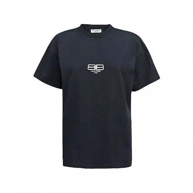 Balenciaga BB Paris Icon Medium Fit T-Shirt Black