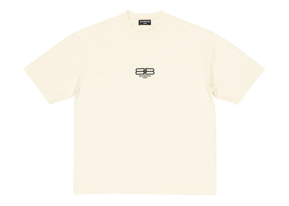 Balenciaga BB Paris Icon Medium Fit T-shirt Light Beige/Black Logo