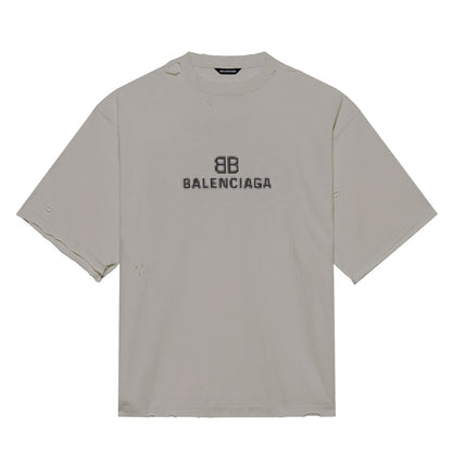 Balenciaga BB Pixel Boxy T-Shirt Grey