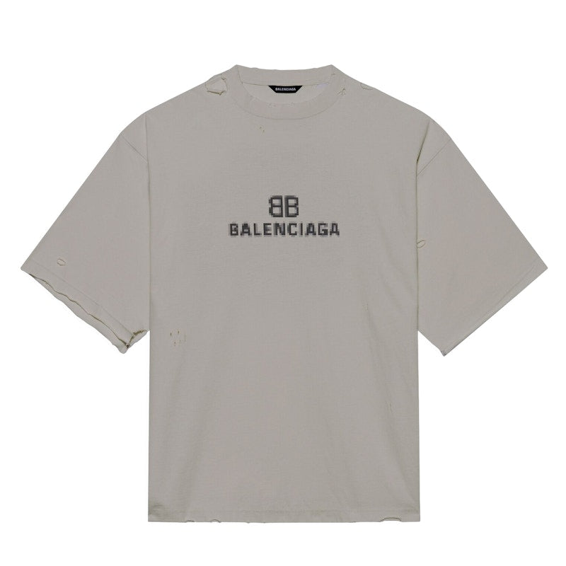 Balenciaga BB Pixel Boxy T-Shirt Grey