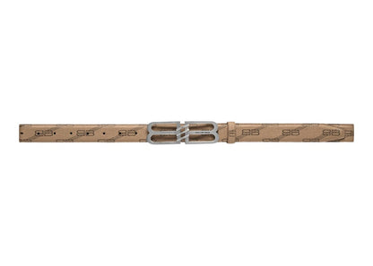 Balenciaga BB Signature Belt 30 MM BB Monogram Beige/Brown