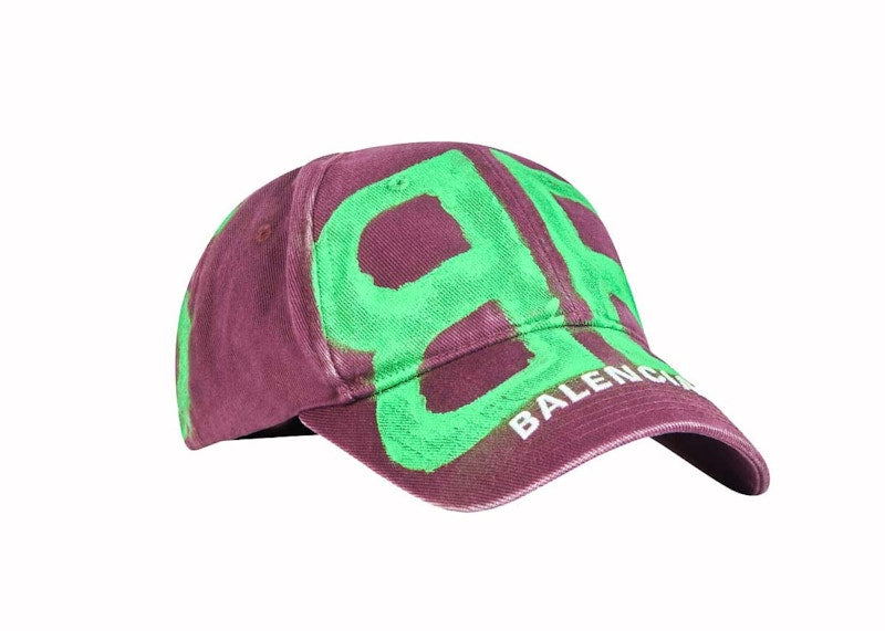 Balenciaga BB Sprayed Cap Purple/Green
