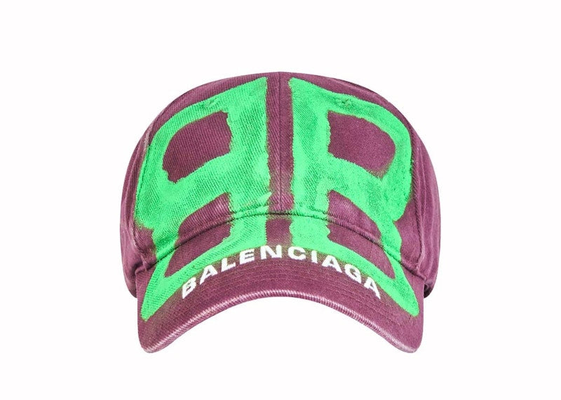 Balenciaga BB Sprayed Cap Purple/Green
