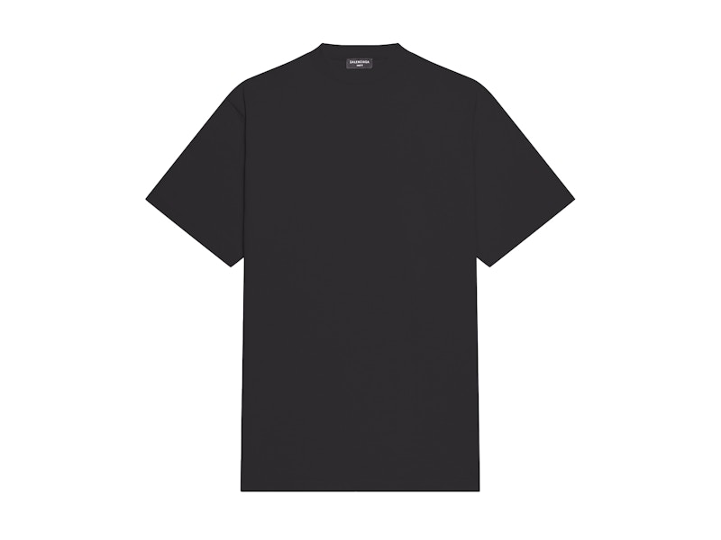 Balenciaga Back Hem Long Boxy Fit T-Shirt Black
