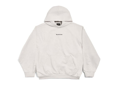 Balenciaga Back Logo Hoodie Off White