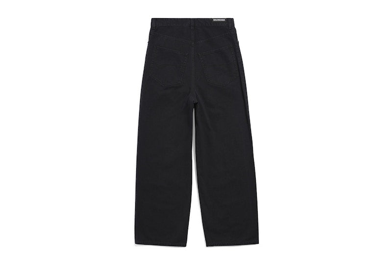 Balenciaga Baggy Soft Left Hand Denim Pants Black