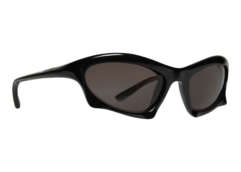 Balenciaga Bat Rectangle Sunglasses Black