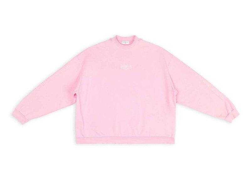 Balenciaga Bb Paris Icon Oversized Sweatshirt Pink